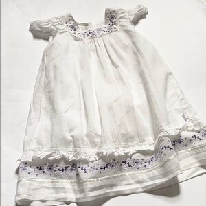 Minimimo White Cotton Summer Dress